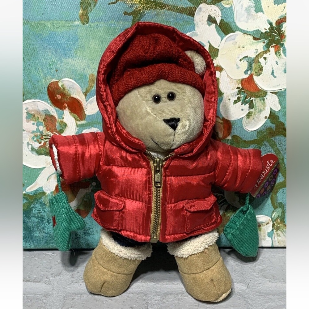 Starbucks Bearista Barista Bear Plush 2006 Puffer Coat Red Coffee Love 51st Ed - Picture 4 of 10